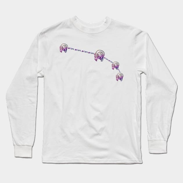 Zodiac Aries constellation Long Sleeve T-Shirt by INDONESIA68